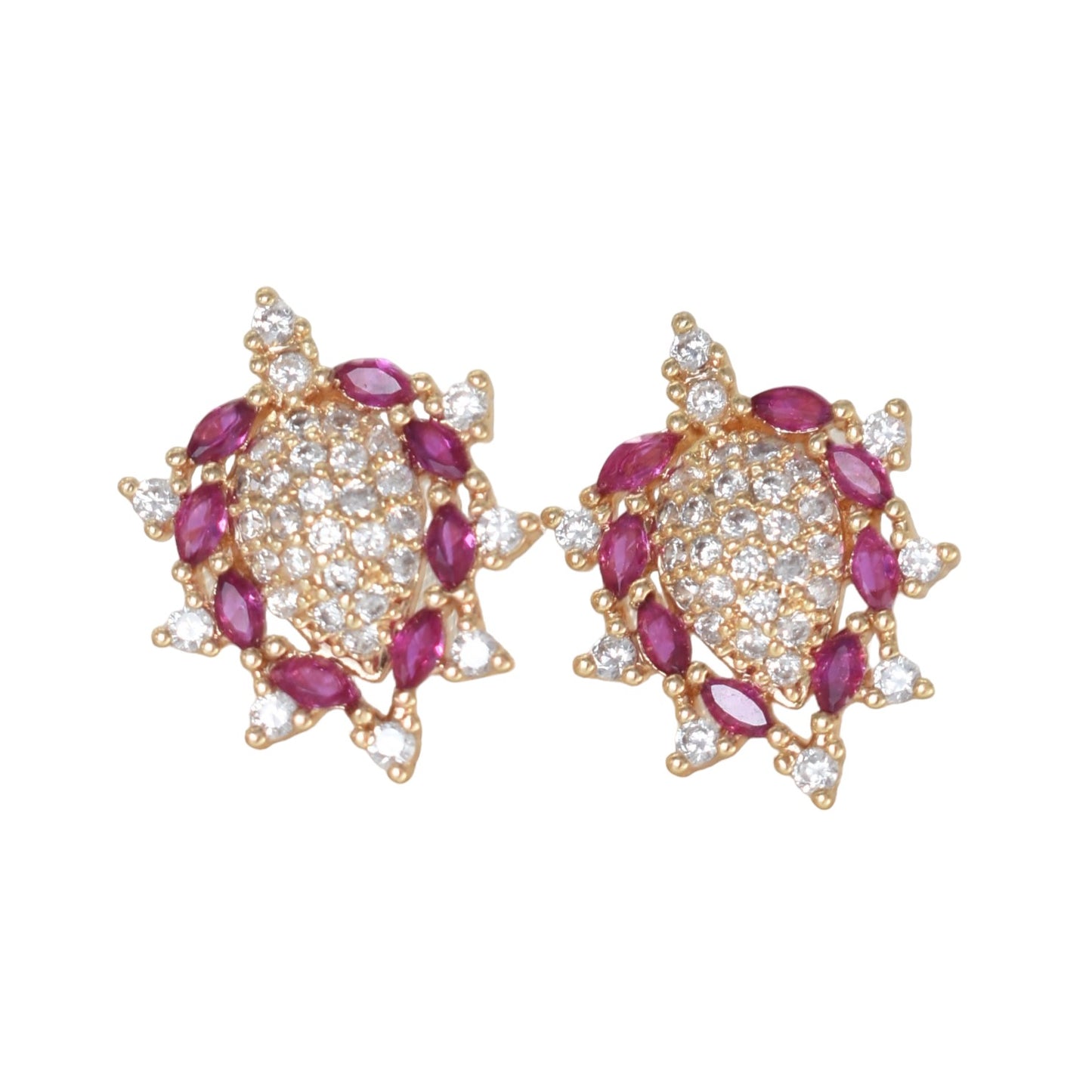 Gold Plated Tortuga Studs, CZ Animal Earrings for her | Wholesale Jewelry