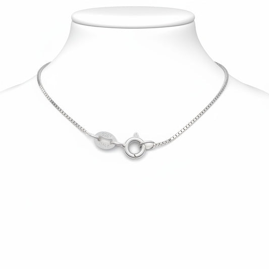 Sleek 925 sterling silver Box 15 Chain Necklace