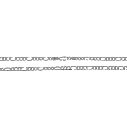 925 Sterling Silver Figaro Chain - Gauge 120