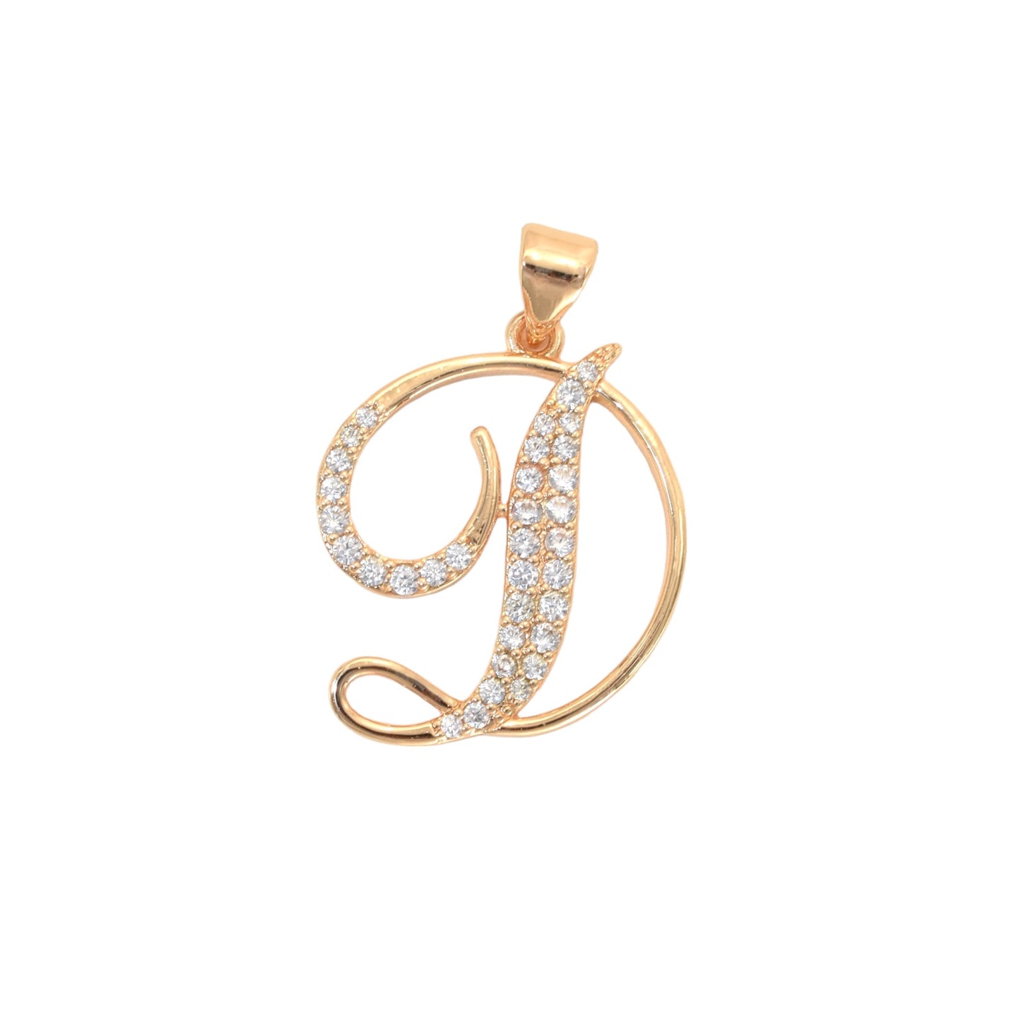 Gold Plated Letter/Initial Pendant D | Wholesale Jewelry