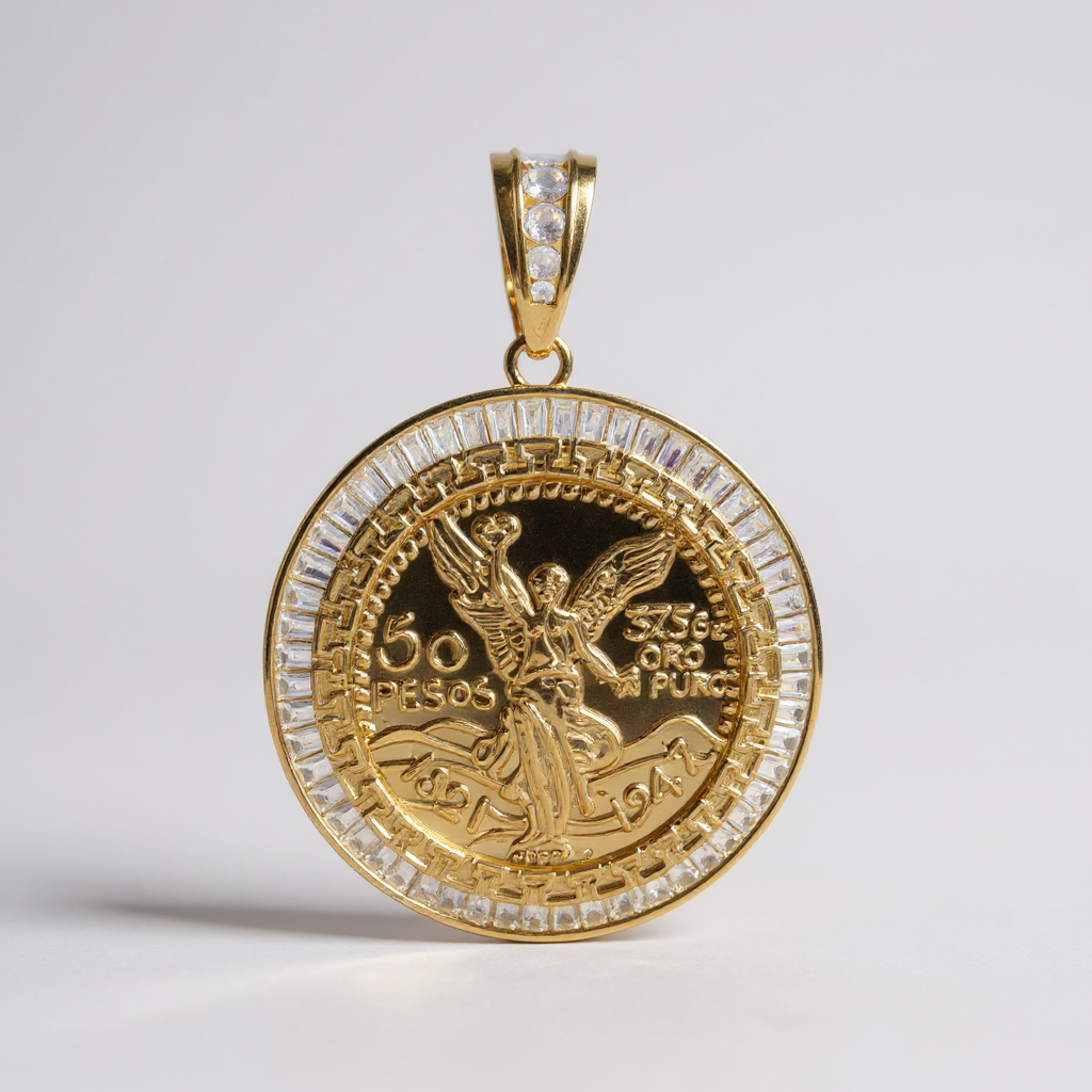 Gold Plated Pendant-Centanario - Amafhha Jewels