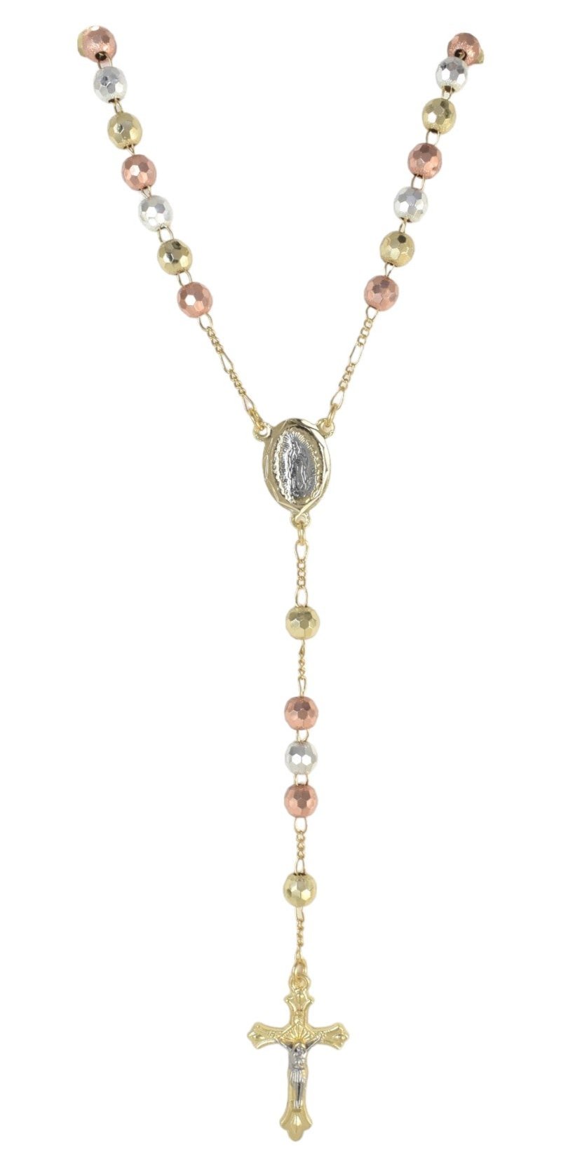 Gold Plated Tri Tone Rosary | Wholesale Jewelry