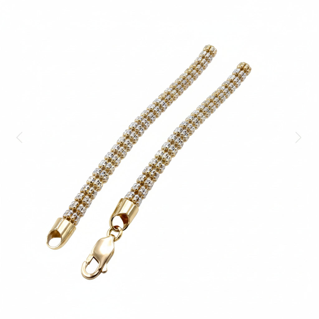 925 Sterling Silver Two Tone Ice Chain - Amafhha Jewels