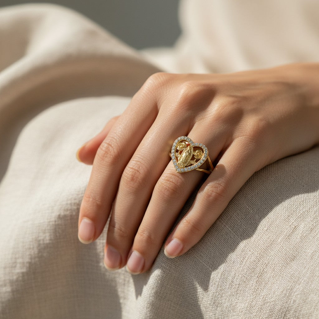 Gold Plated Ring Our Lady of Guadalupe