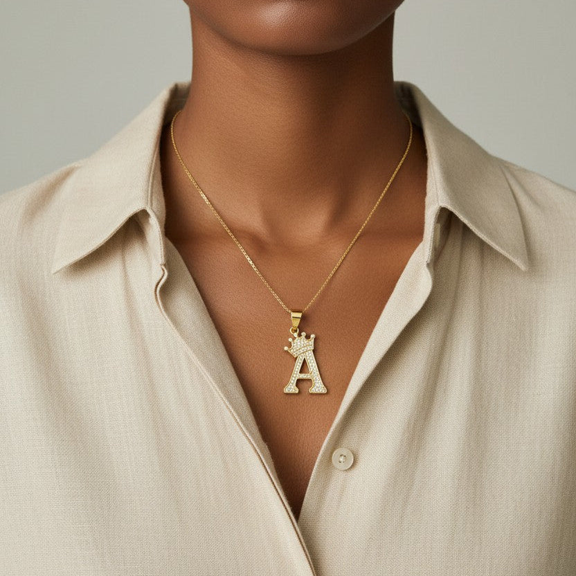 Gold Plated Initial Pendant letter 'A'