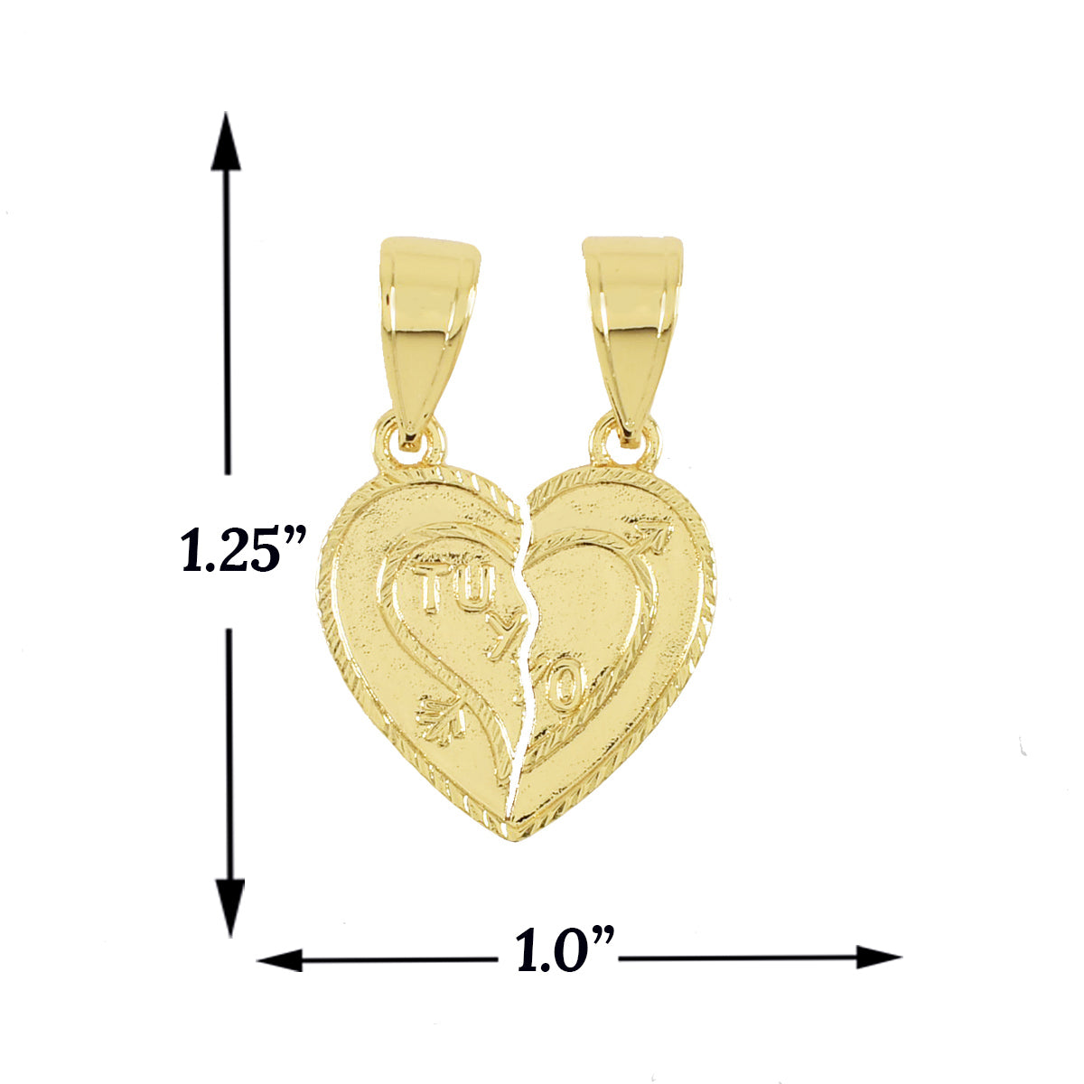 Gold Plated Heart Pendant | Wholesale Jewelry