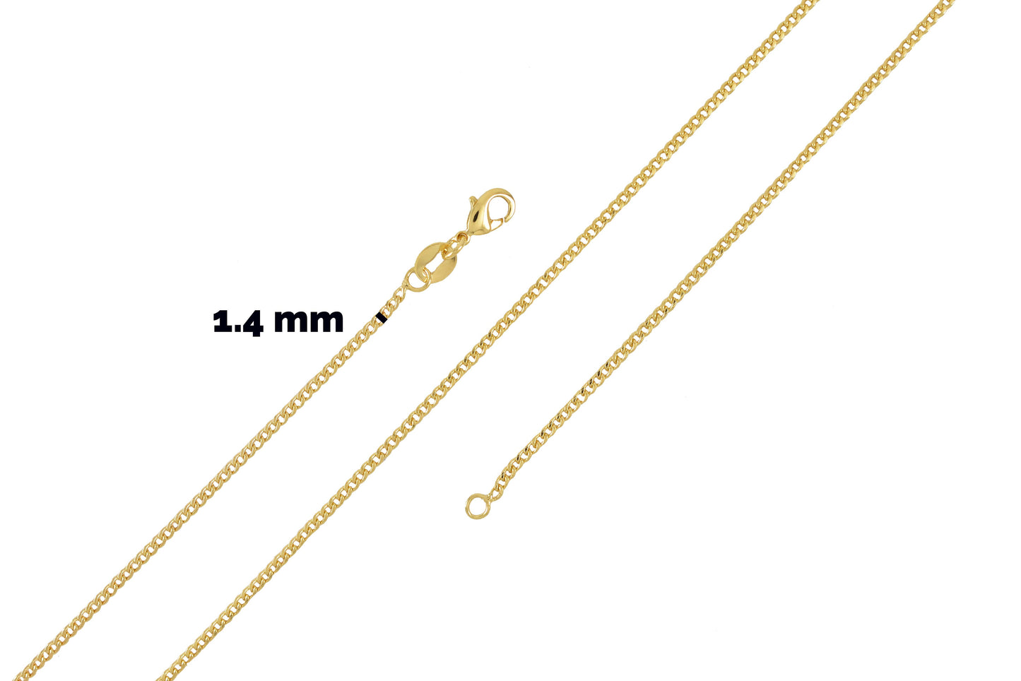 Gold Plated Chain- Cuban Chain- 1.4mm