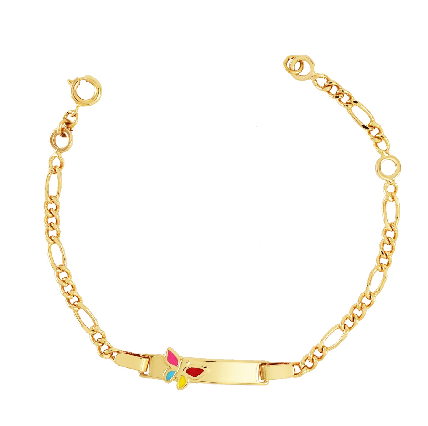 Gold Plated Butterfly ID Baby Bracelet