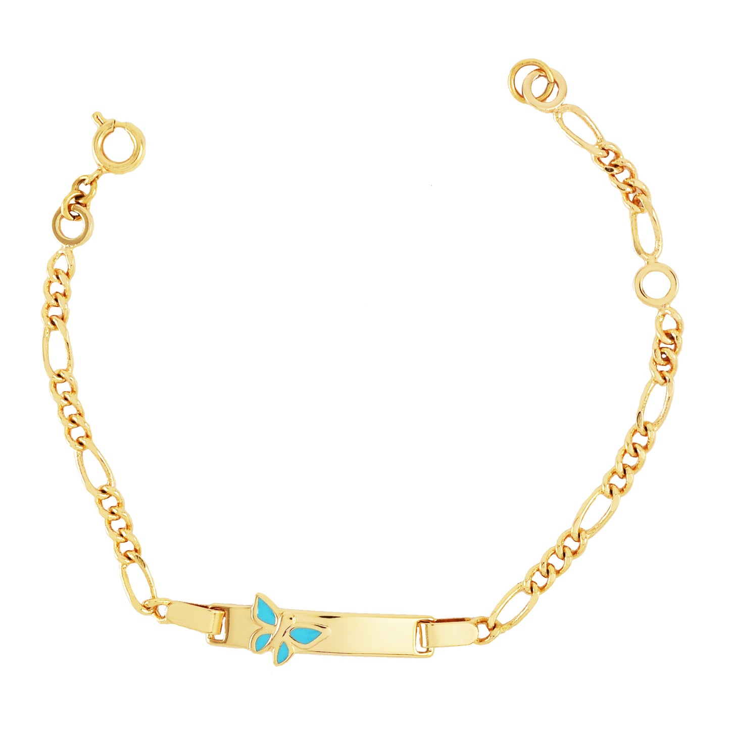 Gold Plated Butterfly ID Baby Bracelet