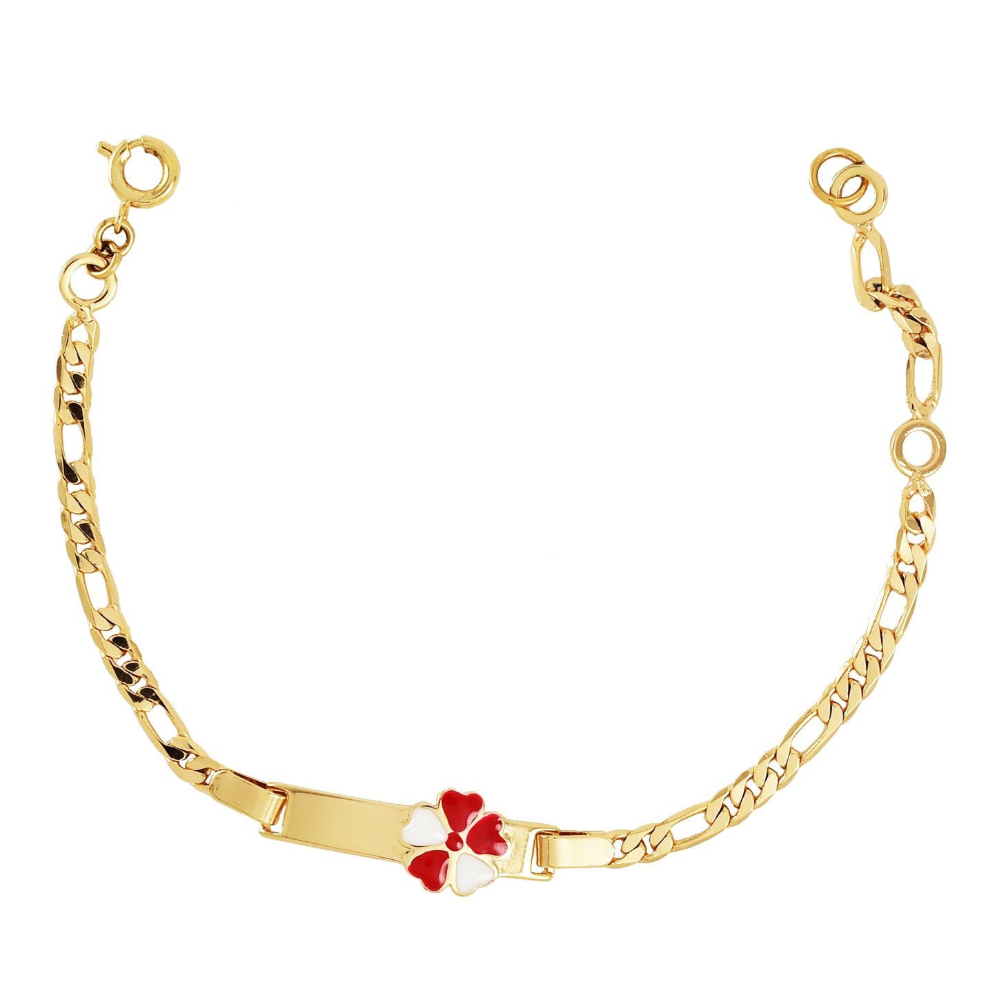 Gold Plated Flower ID Baby Bracelet