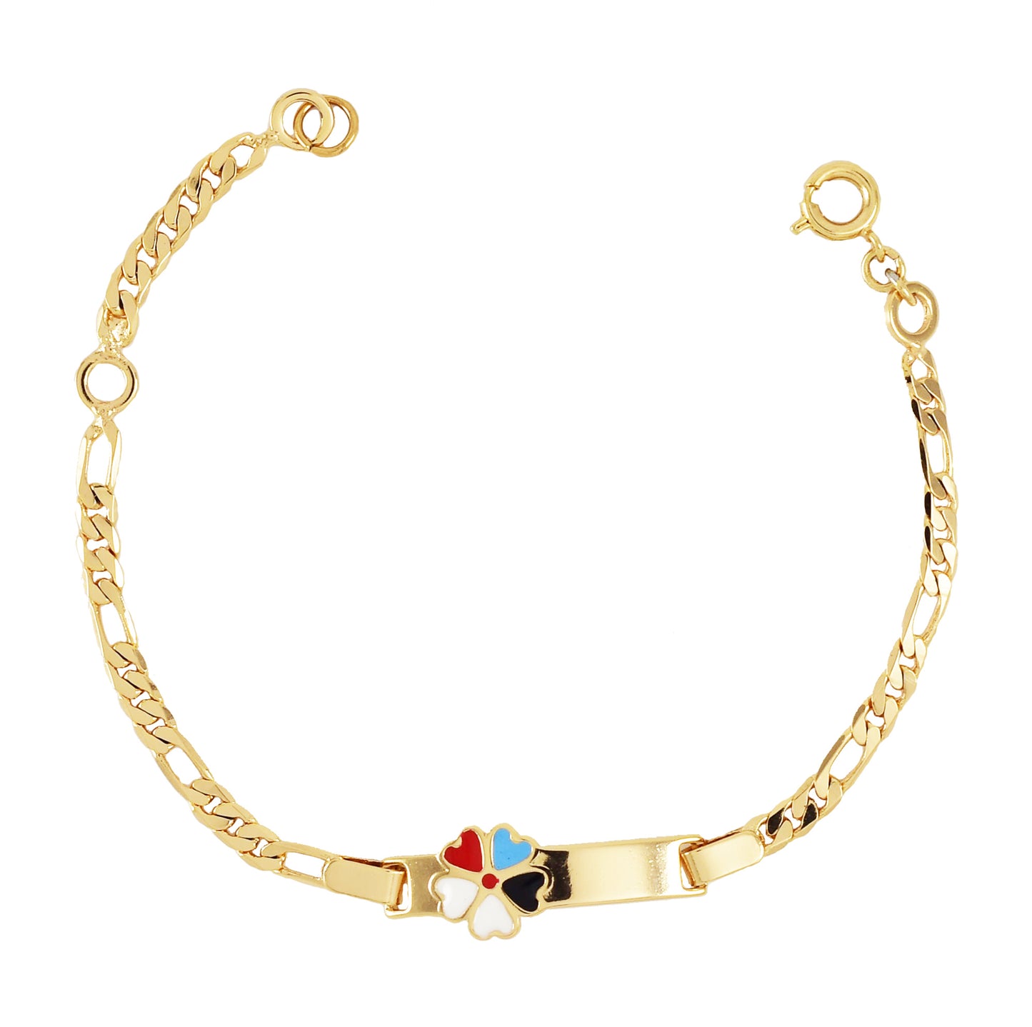 Gold Plated Flower ID Baby Bracelet
