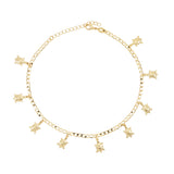 Gold Plated Turtle Charms Ladies Anklet