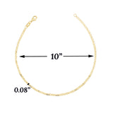 Gold Plated Mariner Style Chain Ladies Anklet