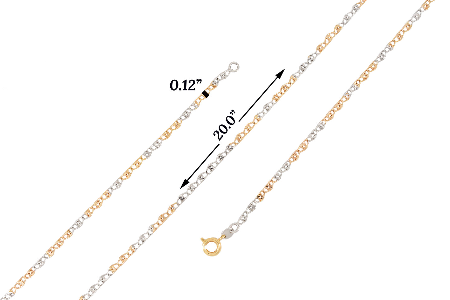 Gold Plated Two Tone Chain