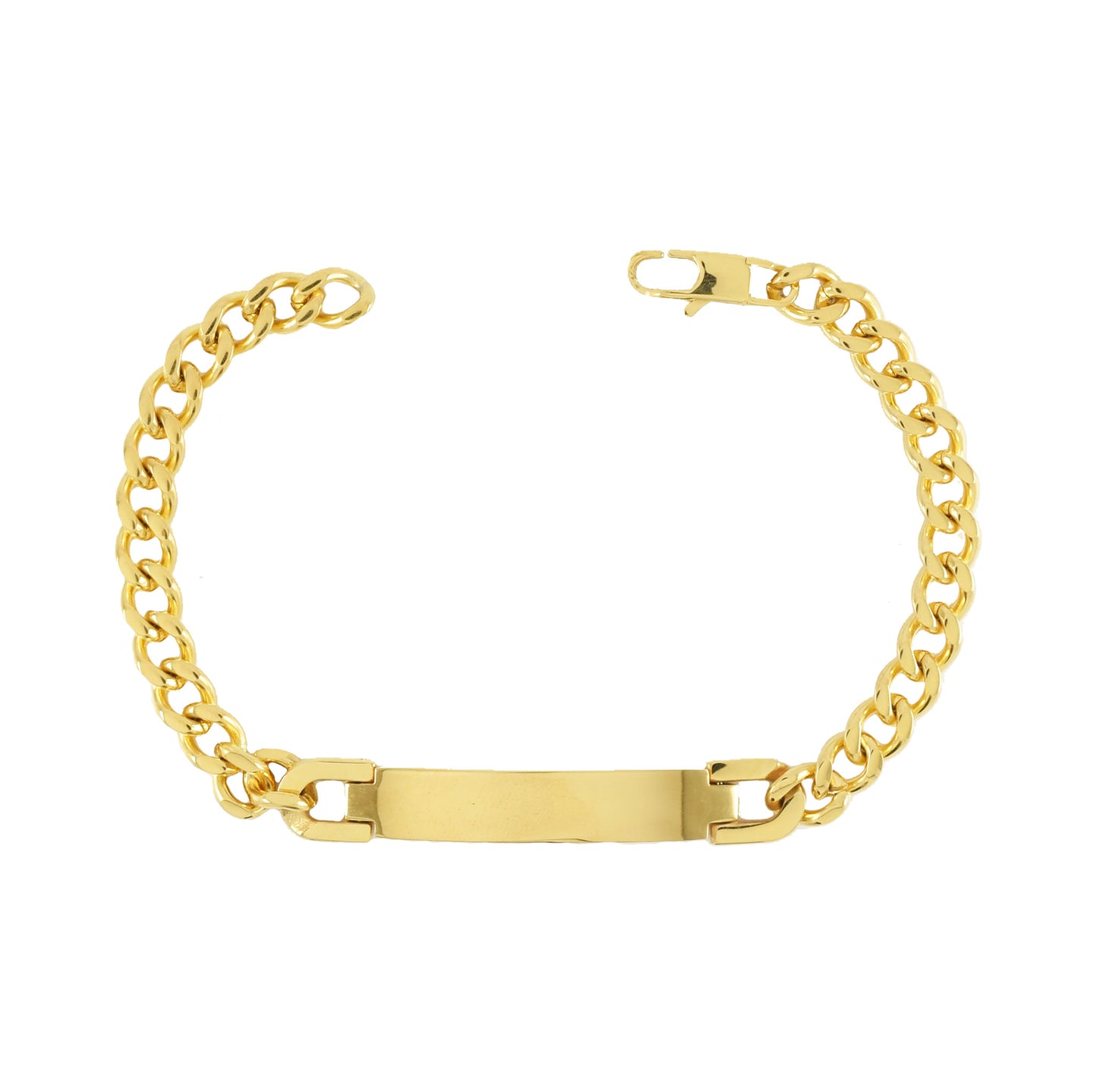 Stainless Steel Cuban Curb ID Bracelet for Women