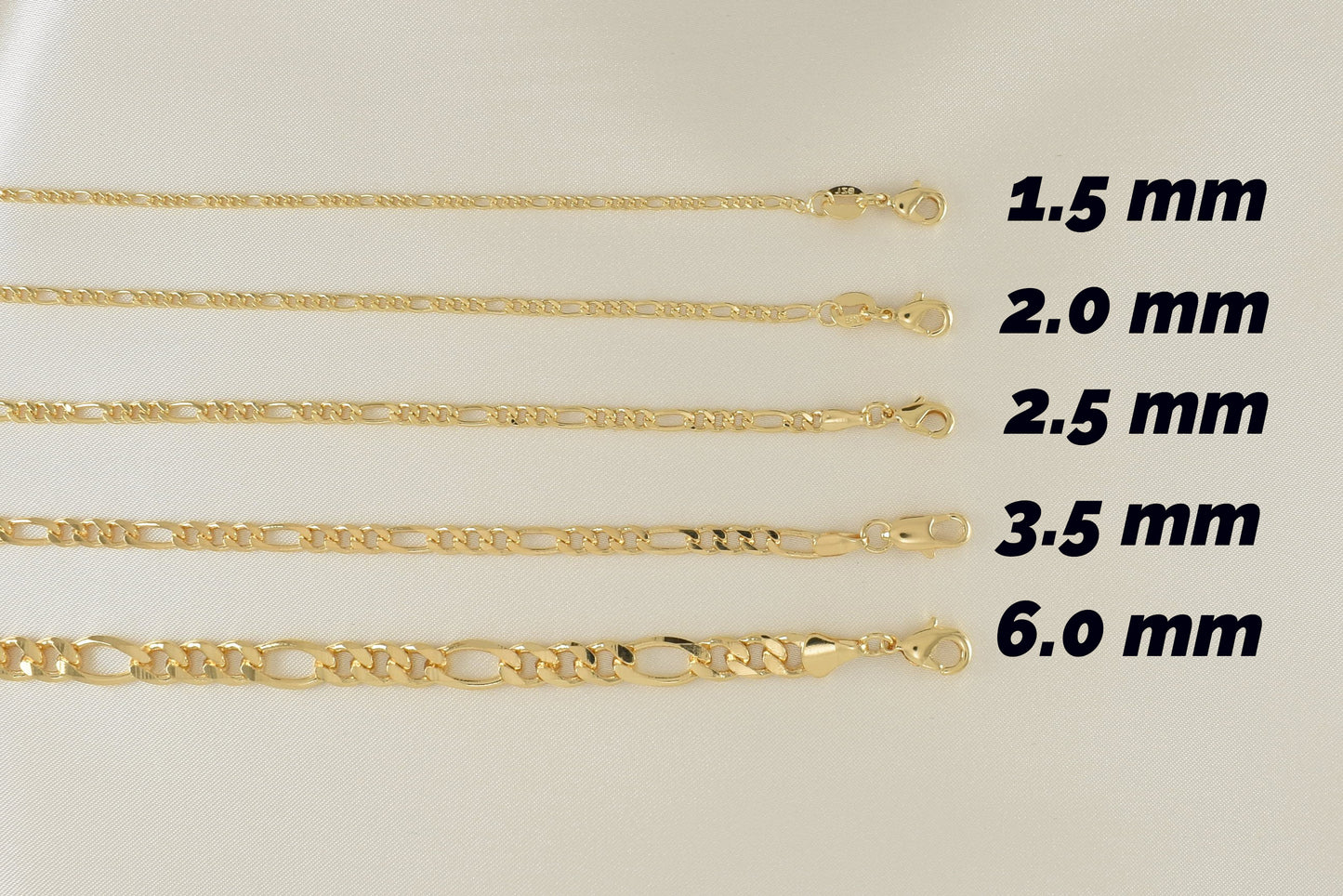 Gold Plated Figaro Chains