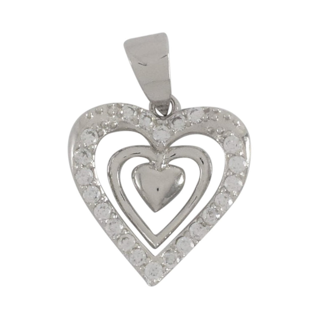 Sterling Silver Triple Heart Pendant