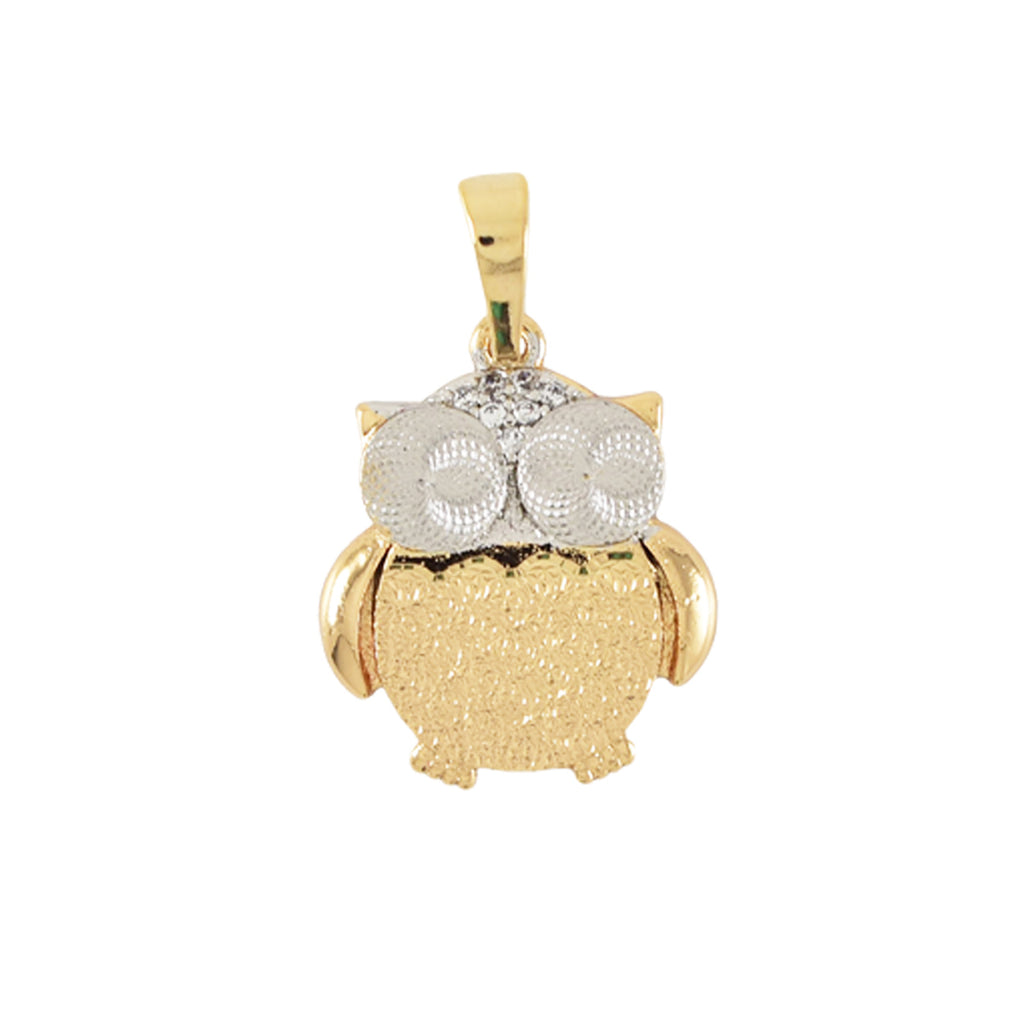Gold Plated Owl Pendant Charm