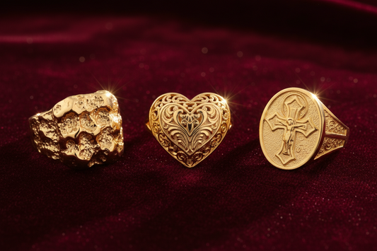Best Oro Laminado Ring Styles for 2026: Nugget, Heart & Religious Rings Compared