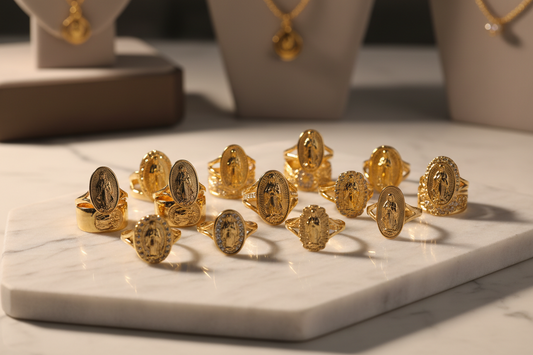 virgin mary rings gold