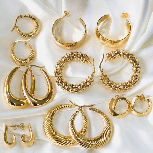 Wholesale 14K Gold Plated Hoop Earrings