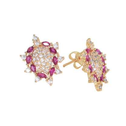 Gold Plated Tortuga Studs, CZ Animal Earrings for her