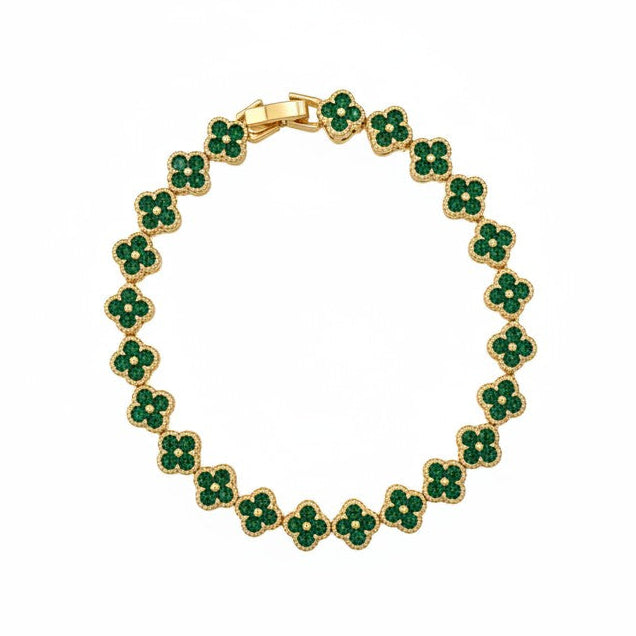Gold Plated Bracelet Floral Bracelets for Ladies