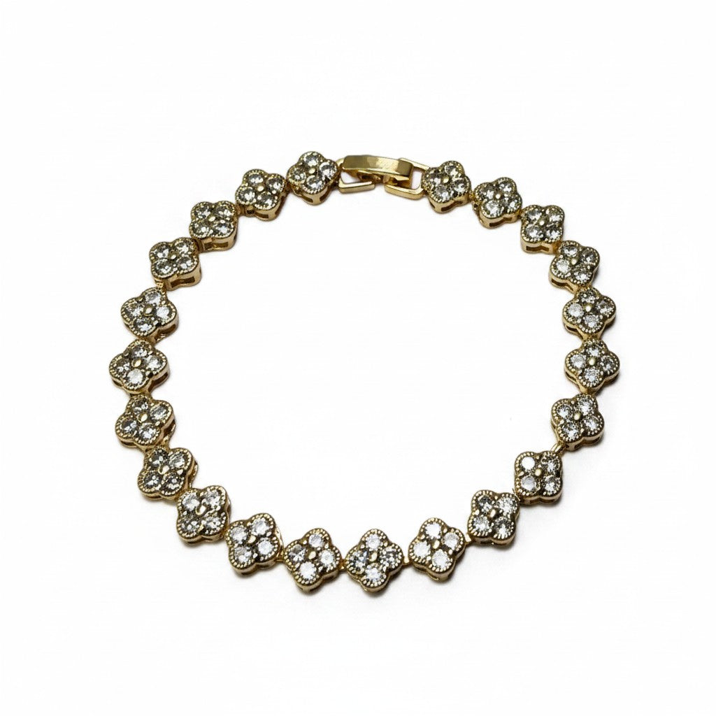 Gold Plated Bracelet Floral Bracelets for Ladies