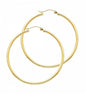 925 Silver Hoops Earrings- TUBE2.5MM (GOLD)