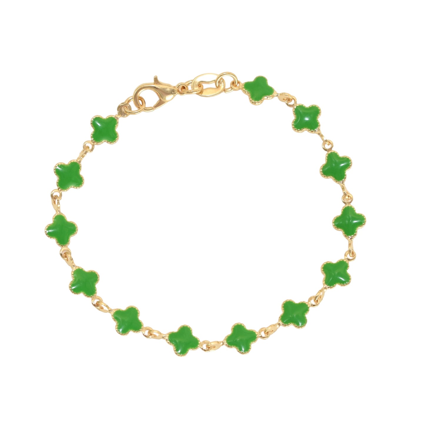 Gold Plated Multicolor Bracelet for Ladies- Oro laminado Brasileno Pulsera