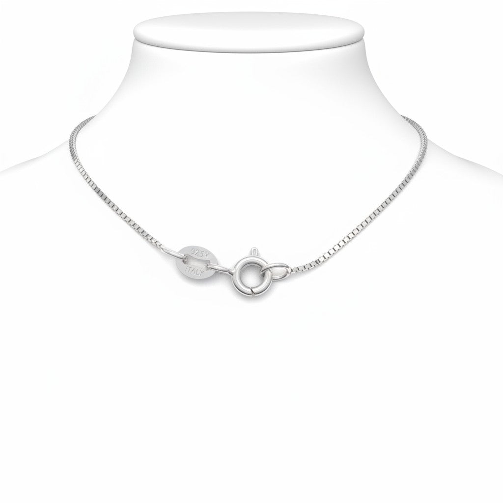 Sleek 925 sterling silver Box 15 Chain Necklace