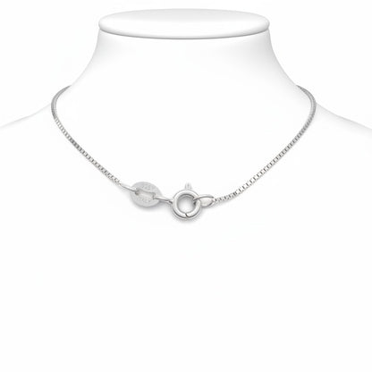 Sleek 925 sterling silver Box 15 Chain Necklace