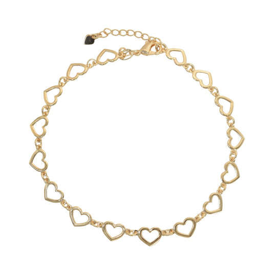 Gold Plated Love Anklet- Oro brasileno laminado Tobillera