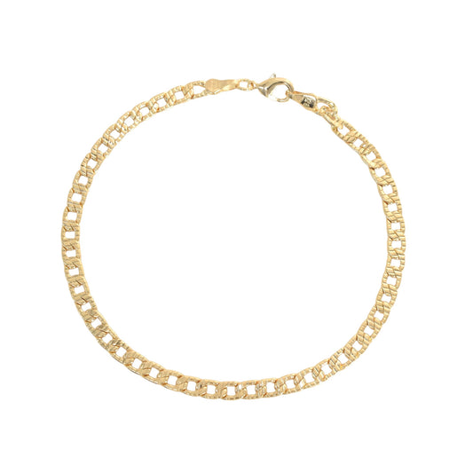 Gold Plated Cuban Link Ladies Anklet- Oro brasileno laminado Tobillera