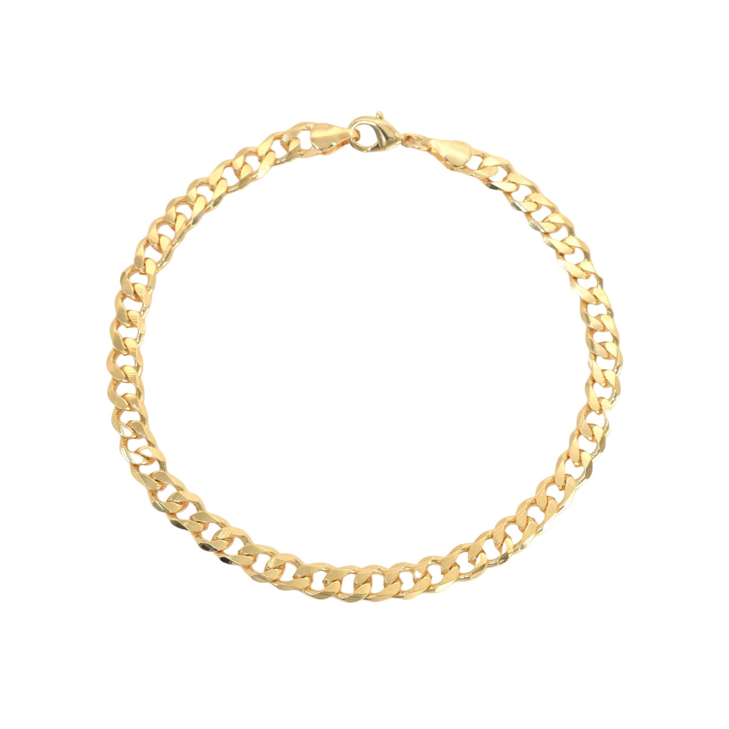 Gold Plated Miami Cuban Link Ladies Anklet- Oro brasileno laminado Tobillera