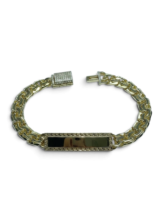 Chino Link Bracelet for Men and Ladies with CZ lock