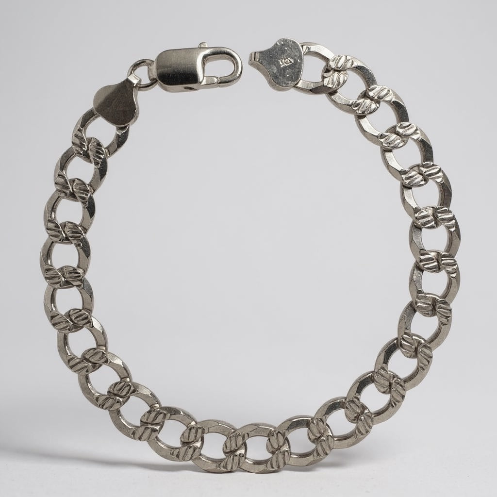 925 Silver Bracelets-Cuban