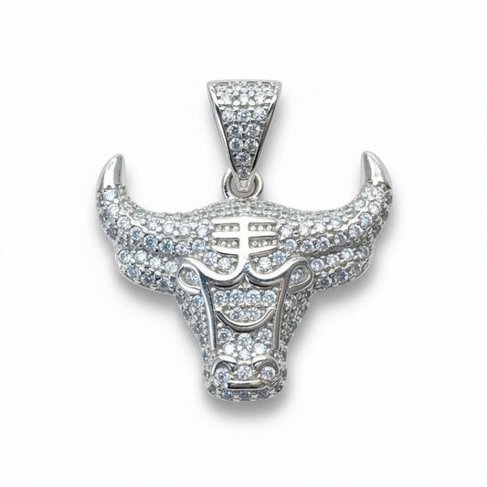925 Sterling Silver Bull Pendant