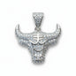 925 Sterling Silver Bull Pendant
