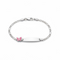 925 Sterling Silver Butterfly 6'' ID Bracelet for Kids