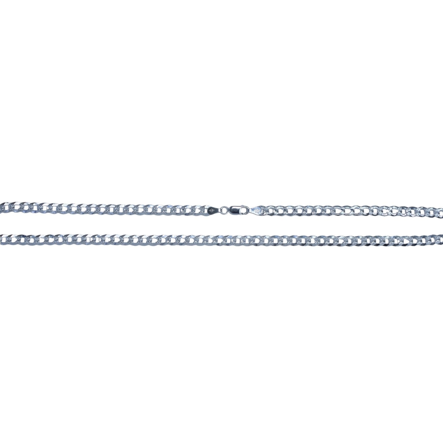 925 Sterling Silver Cuban Chain - Gauge 100 - Amafhha Jewels