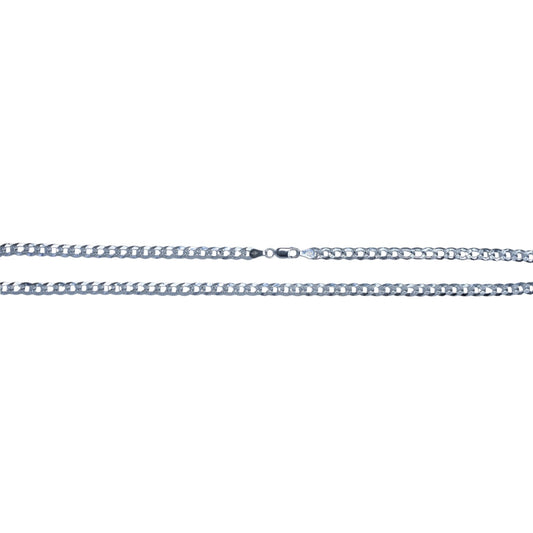 925 Sterling Silver Cuban Chain - Gauge 100 - Amafhha Jewels