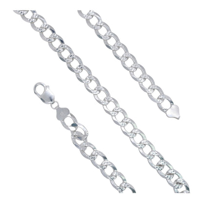925 Sterling Silver Cuban Chain - 10.5mm