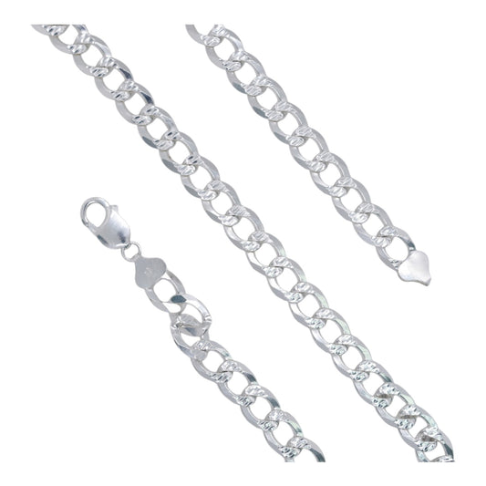 925 Sterling Silver Cuban Chain - 10.5mm