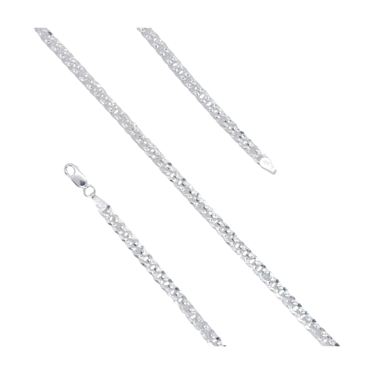 925 Sterling Silver Cuban Chain - 4mm