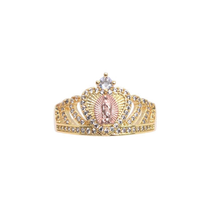 Gold Plated Guadalupe Crown ring