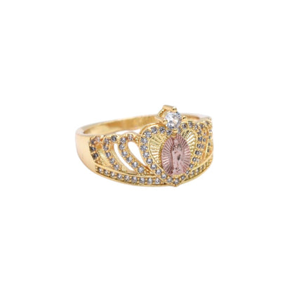 Gold Plated Guadalupe Crown ring