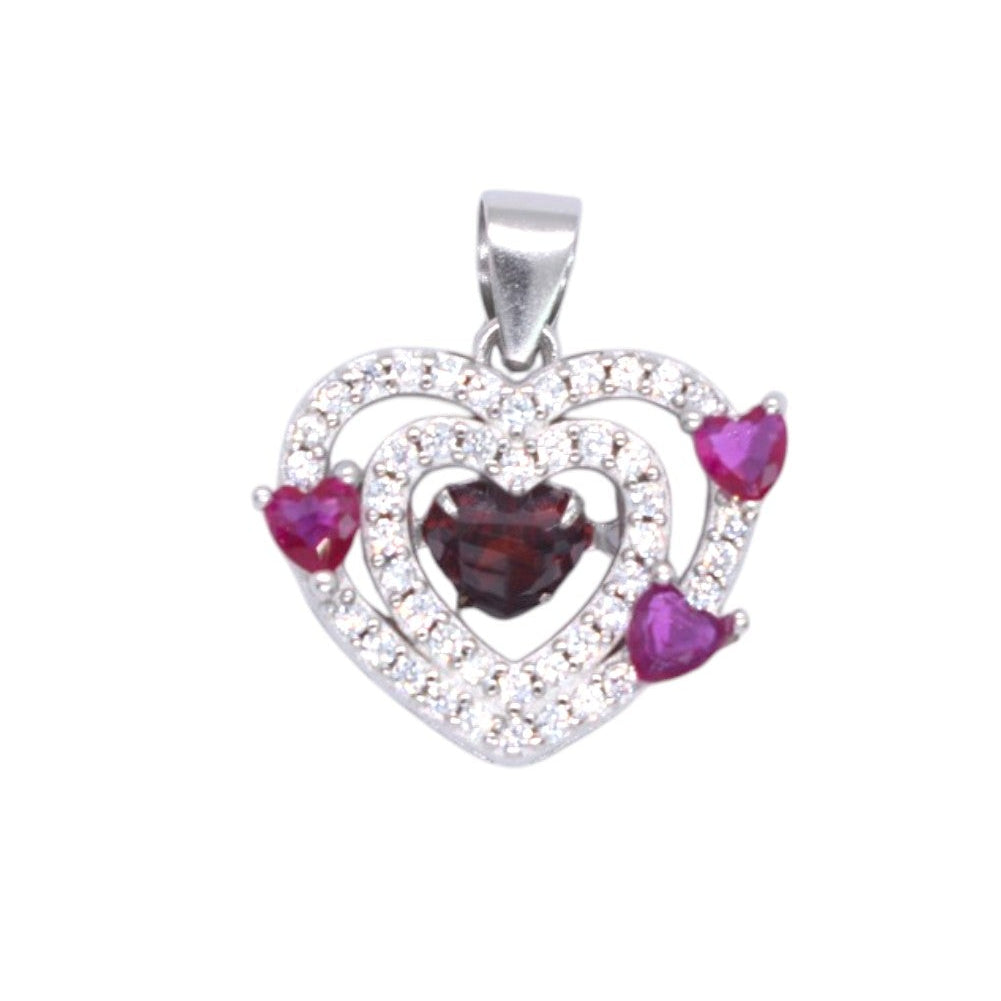 925 Heart CZ pendant