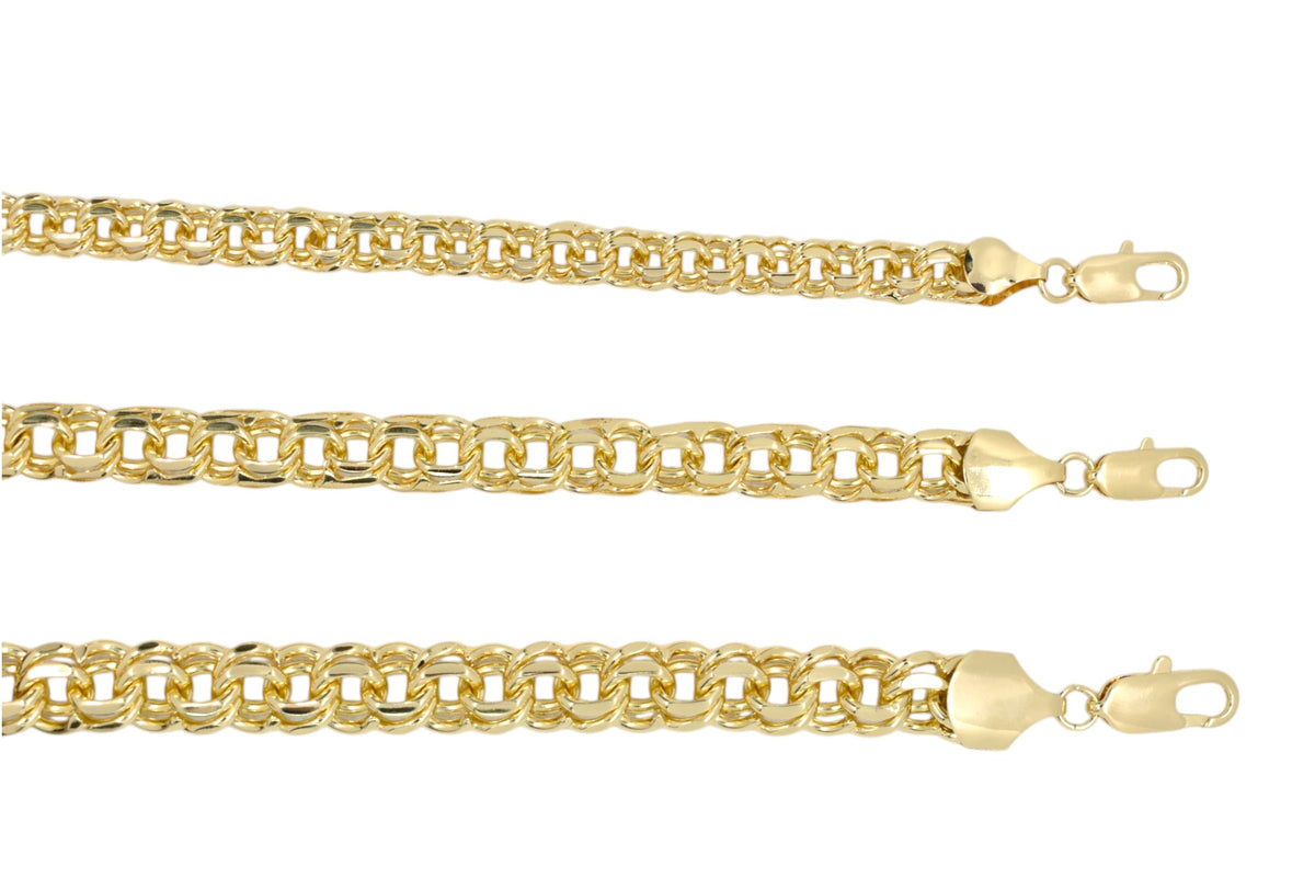 Gold Plated Chino Link Chain - Oro Laminado Tejido Chain