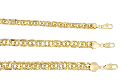 Gold Plated Chino Link Chain - Oro Laminado Tejido Chain